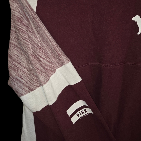Victoria's Secret Pink Maroon V-Neck Top - Picture 3 of 8